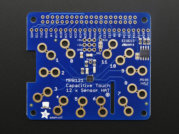 Capacitive Touch HAT pentru Raspberry Pi - Mini Kit - MPR121