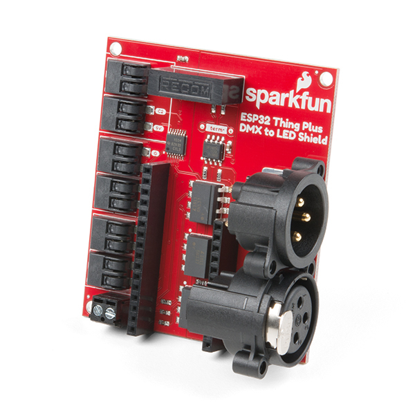 SparkFun ESP32 Thing Plus shield DMX la LED